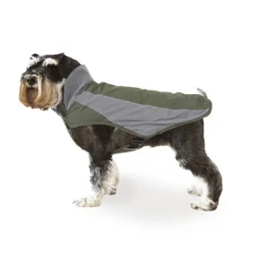 Abrigo Impermeable Gris y Verde