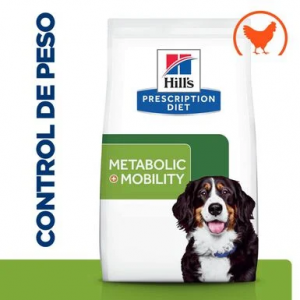 Hill's Prescription Diet Metabolic + Mobility con Pollo – Pienso Veterinario para Control de Peso y Articulaciones