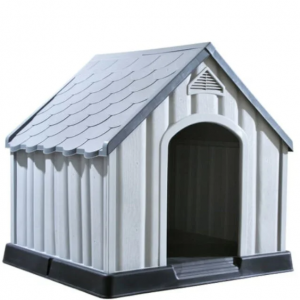 Caseta Para Perro de Madera Blanca